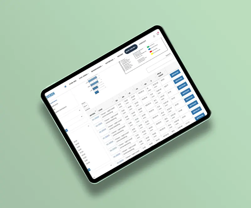Webshop ontwikkeling met ERP koppeling Roveron