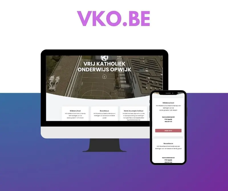 Website op maat voor de school VKO